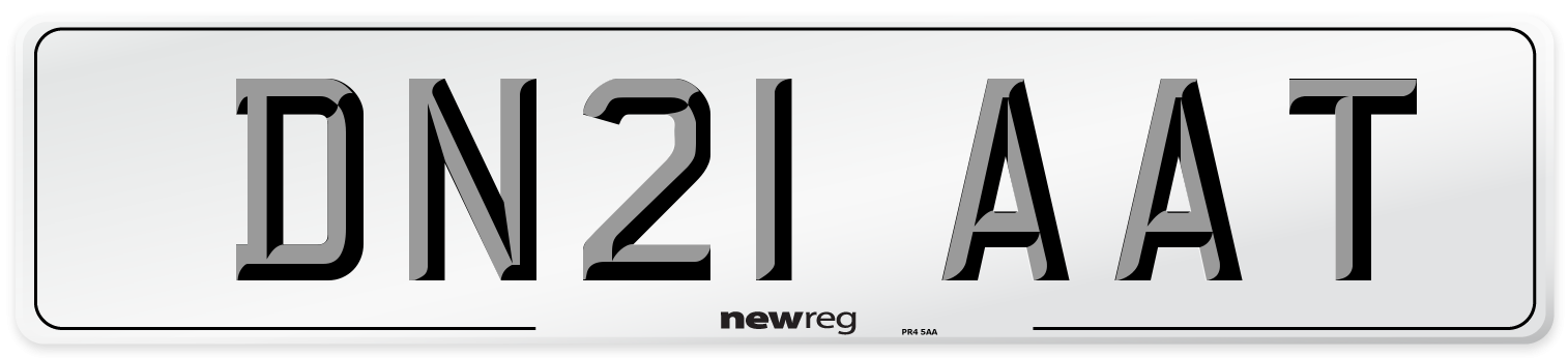 DN21 AAT Number Plate from New Reg